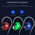 thumbnail image 3 of QKZ CK5 Auriculares con Cable Auriculares con Micrófono, Auriculares Deportivos en La Oreja con Cable de 3.5 M PC, Computadoras Portátiles, Jueg rojo azul, 3 of 6