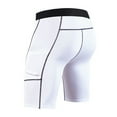 thumbnail image 3 of lmcalzta Mens Athletic Compression Shorts Stretchy Slim Fitting Basketball Shorts Workout Gym Running Shorts, 3 of 3