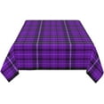 thumbnail image 5 of Rectangle Tablecloth, Purple and Black Winter Plaid Stain-Resistant, Wrinkle-Free, Washable Cover for Dining, Parties, and Wedding 60x84in, 5 of 8