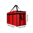 thumbnail image 2 of Pizza Bags For Delivery Insulated Non Woven Cloth Pizza Delivery Bag With Zipper Closure & Handle For Outdoor, Picnic & More, 2 of 2