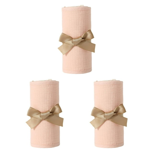 Funda de cuna,Algodón Protector de cuna borde envolvente anticolisión,Barandilla de valla de cama Funda de cuna transpirable,Protector de muebles Tiras protectoras de borde de Rosa