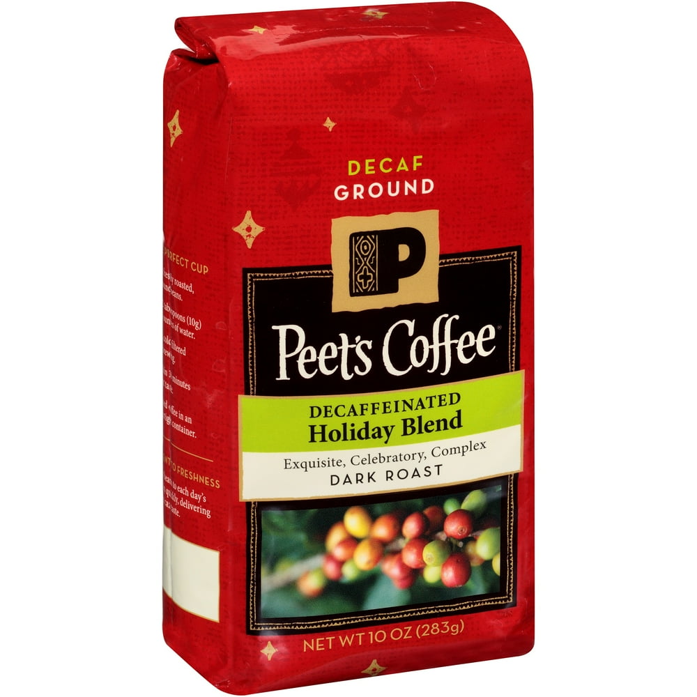 Peet's Coffee® Decaffeinated Holiday Blend Dark Roast Coffee Grounds 10