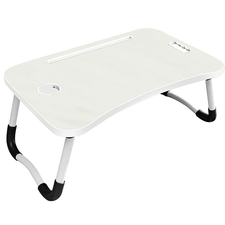 uhomepro Bed Tray Table Folding Legs with Phone Tablet Holder, Cup Holder,  USB Cable Hole, Breakfast Food Tray for Sofa Bed Eating Drawing, Platters  Serving Lap Desk Snack Tray for Elderly, Q18557 