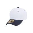 thumbnail image 2 of Adjustable Baseball Structured Cap Hat,White Navy, 2 of 5