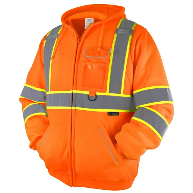 Chaqueta con capucha de seguridad TICONN High Vis Reflective ANSI III