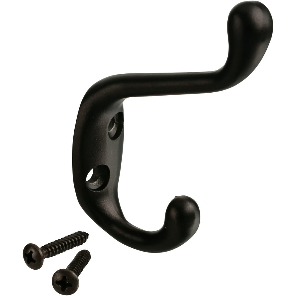 Mainstays Traditional Coat Hook With Mounting Hardware Included And 10 ...
