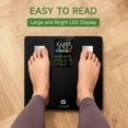 thumbnail image 6 of Arboleaf Smart Bathroom Scale, 14 Body Composition Metrics (BMI/Body Fat/Muscle Mass), Large LED Display, App Sync, 500lbs Capacity, 11.8", 6 of 10