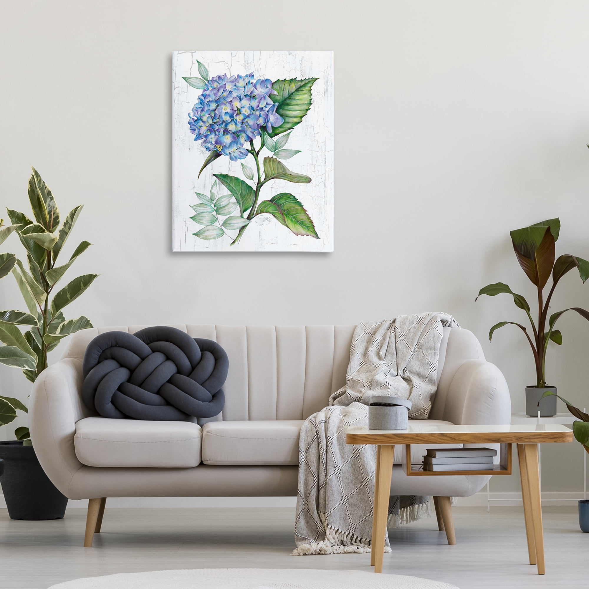 Stupell Industries English Manor Hydrangea Plants & Flowers Painting Wrapped Canvas Art Print Wall Art, 30 x 40