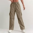 thumbnail image 4 of Women's High-Waisted Wide-Leg Overalls with Pockets - Loose Hiking Pants for Outdoor Comfort, 4 of 9