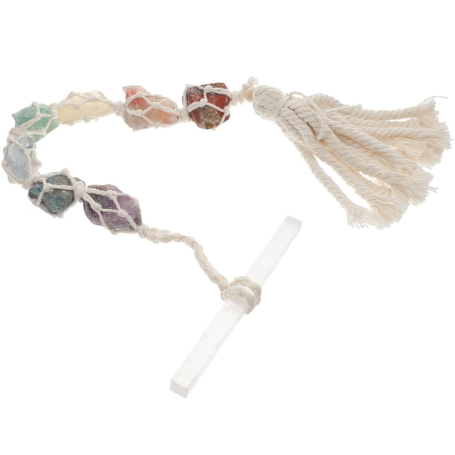 FENGGUIQU Adorno Colgante De Cristal Multi Piedra Chakra Con Borla Estilo Bohemio Para