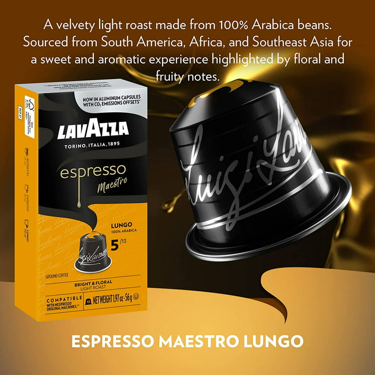 Lavazza Variety Pack Aluminum Espresso Capsules Compatible with Nespresso  Original Machines Variety Pack (Pack of 60) ,Value Pack, 6 Packs of 10  capsules 