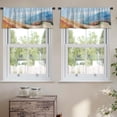 thumbnail image 2 of LALILO Kitchen Curtain Valance Space Boy Animal Art Artwork Rod Pocket Window Curtain 52"x 18" Set of 2, 2 of 7