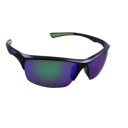 Sea Striker Reel Deal Beach Boating Fishing Polarized Sunglasses Men Women Black Frame w/Green Mirror Lens