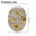 thumbnail image 5 of ZIATUBLE Sunflower Toilet Lid Dust Cover Cow Print Toilet Seat Cover Protector Universal Toilet Lid Covers for Bathroom Decoraction Oval Toilet Lid Covers Fits Most Toilet Lids, 5 of 6