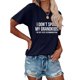thumbnail image 2 of Camiseta con estampado de letras y cuello redondo para mujer, blusa informal de manga corta holgada suave y a la moda para fiesta, 2 of 6