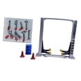 thumbnail image 1 of TISHITA 1/64 Diorama Car Garage Car Lift Scene Model Repair Frame Oil Drum Auto Shop Silver Car Lift, 1 of 8