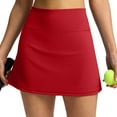 thumbnail image 3 of bbyeadc Womens Tennis Skirt with Pockets Womens High Waisted Athletic Golf Skorts Skirts for Running Casual, Summer Skirt | Red, S, 3 of 7