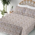 thumbnail image 3 of Ambesonne Floral Fitted & Flat Sheet with Shams 4 Pcs Set, Chrysanthemum Flowers Love, Full, Umber and Pale Brown, 3 of 5