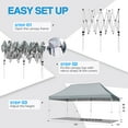 thumbnail image 2 of 10x20 Pop Up Canopy Tent, Ez Pop Up Outdoor Canopy Instant Shade, Adjustable Waterproof Commercial Tent with Roller Bag, 8 Stakes, 6 Sand Bags Grey, 2 of 6