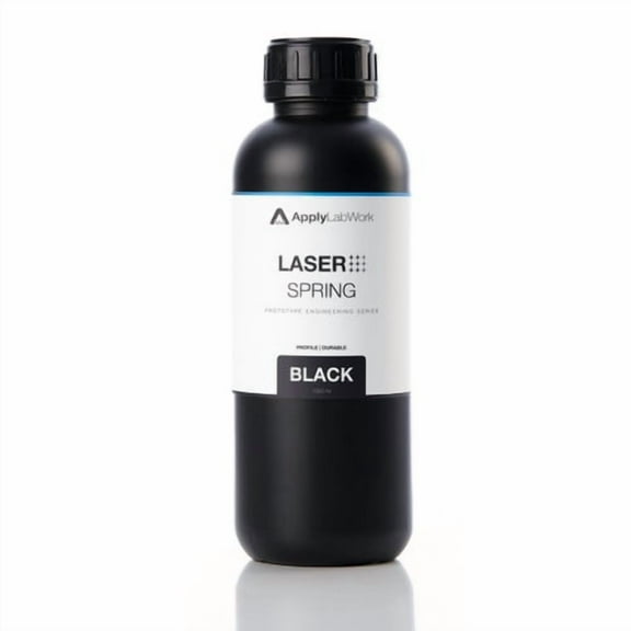 ApplyLabWork Laser Spring Black – High-Resolution SLA/DLP 3D Printing Resin – Matte Black – 1kg