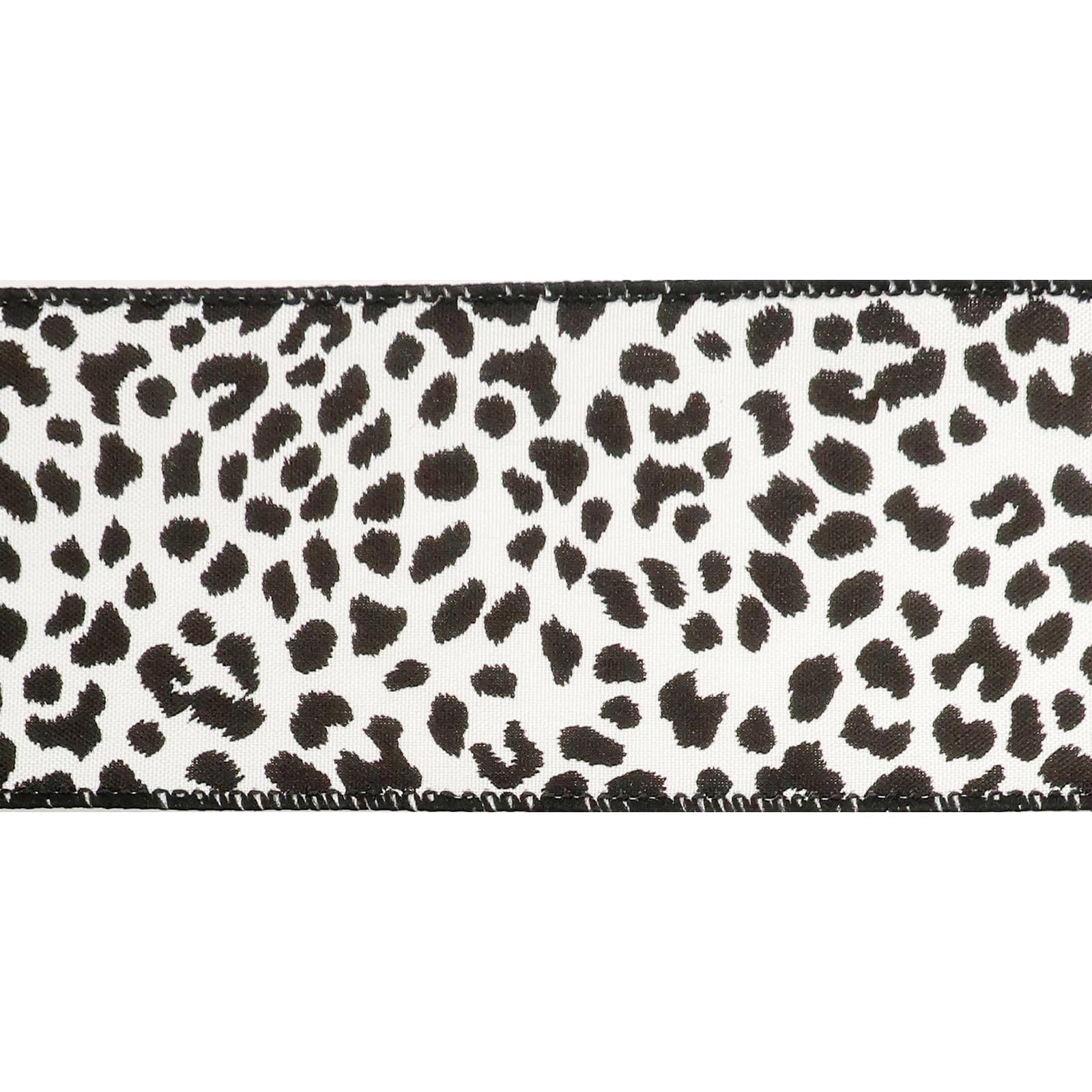 12 Pack: 2.5" x 25ft. Faux Cotton Wired Leopard Ribbon by Celebrate It