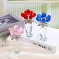 thumbnail image 6 of ABPETE Crystal Pink Rose Flower Figurines - Glass Rose Bouquet Gifts for Women Mom Wife Girlfriend on Valentines Christmas Mothers Day Wedding Party, 6 of 6
