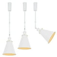 thumbnail image 1 of FSLiving Lampe de Piste Réglable en Hauteur Type J Rétractable avec Tige Télescopique Lampe Gimbale Réglable-Post Juno Lampe Industrielle Cône Profond, Blanc - 3 Lumières, 1 of 7