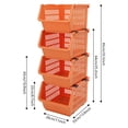 thumbnail image 5 of 4PCS Stackable Storage Baskets Each 8.7 in H Organizer Basket Stacking Storage 11*13.8*33.5 in for Kitchen, Bathroom, Living Room, 5 of 14