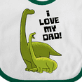 thumbnail image 4 of Inktastic I Love My Dad with Baby and Daddy Brontosauruses Boys or Girls Baby Bib, 4 of 4