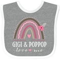 thumbnail image 3 of Inktastic Gigi and Poppop Love Me Rainbow Girls Baby Bib, 3 of 4
