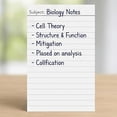 thumbnail image 4 of Reskid 100 Pack Thick Heavyweight Vertical Index Cards on 110lb Card Stock - 300gsm - College Ruled Lined Note Cards - for Note-Taking, Studying, Flashcards (5x7, Inches), 4 of 5
