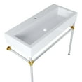 thumbnail image 3 of Modway Redeem 40" Silver Stainless Steel Wall-Mount Bathroom Vanity in Silver White, 3 of 8