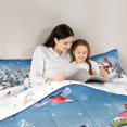 thumbnail image 4 of Manfei Cartoon Snowman Bedding Comforter Set 7pcs for Child, Kawaii Red Bird Queen Bedding Sets, Christmas Snowflake Print Reversible Queen Sheet Sets, Super Cozy Room Decor, 4 of 7