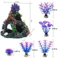 thumbnail image 2 of MRSXXNTY Aquarium Colorful Coral Reef Set Fish Tank Decoration Mountain Ornament for Aquarium Environments Decor Accessories, Coral Mountain x 1, Aquatic Plant x 5, 2 of 8