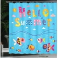 thumbnail image 4 of Ambesonne Saying Shower Curtain, Patchwork Style and Words, 69"Wx84"L, Multicolor, 4 of 5