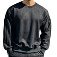 thumbnail image 2 of pstuiky manga larga para hombre, Sudadera informal de cuello redondo y manga larga para hombre Tops de hombre xl, 2 of 5
