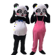 thumbnail image 4 of Nuevo disfraz de mascota panda, lindo oso panda, personaje de anime para adultos, disfraz divertido y divertido para cosplay, celebración navideña, 4 of 5