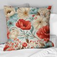 thumbnail image 2 of Designart "Flourishing Gardens in Timeless Coral" Botanical Printed Throw Pillow, 2 of 5