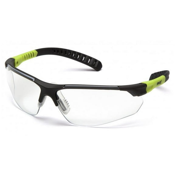Pyramex Safety SGL10110D Sitecore Safety Glasses Gray and Lime Frame Clear Lenses