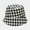 Black, variant on New Retro Classic Houndstooth Pattern Fisherman Hat Autumn and Winter Thick Warm Big Brim Hat Fashion Bucket Hat for Women