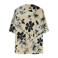 thumbnail image 4 of Taqqpue Womens Cardigan Floral Printed Short Sleeve Open Front Shirts Summer Casual Lightweight Quick Dry Side Split Cover Ups, 4 of 5