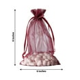 thumbnail image 3 of Efavormart 10PCS BURGUNDY Organza Gift Bag Drawstring Pouch Wedding Favors Bridal Shower Treat Jewelry Bags - 6"x9", 3 of 11