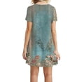 thumbnail image 3 of Qiopertar Robe d'Été Imprimée pour Femmes Fête de l'Indépendance Décontractée à Manches Courtes Col Rond Grandes Économies de Vacances! Moins de 5$ jusqu'à 90 % de Réduction, 3 of 5