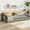 Grey + Rubber Wood + Twin-1, variant on Twin size Floor Platform Bed with Built-in Book Rack,Natural