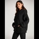 thumbnail image 5 of Sudadera Informal de Larga con Capucha para Mujer, Jersey de y Otoño con Bolsillos. Negro S, 5 of 9