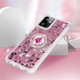 thumbnail image 4 of Quicksand Case for Motorola Moto G Power 5G (2023) for Women Girls, Glitter Sparkle Flowing Clear Soft TPU Liquid Cover with Bling Diamond Kickstand for Moto G Power 5G (2023) -Rose Gold, 4 of 14