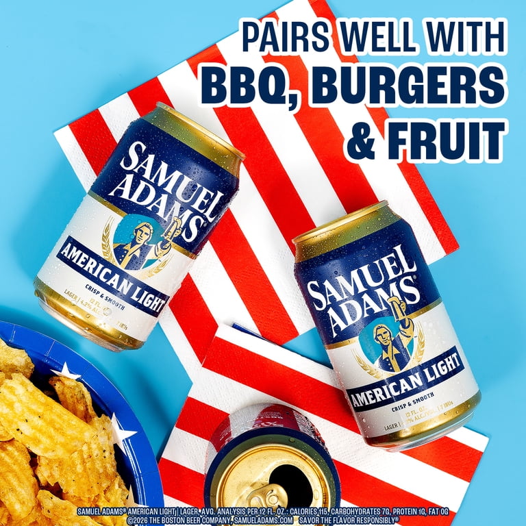 Samuel Adams American Light Lager, 12 pack, 12 fl. oz. Aluminum