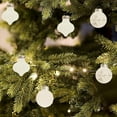 thumbnail image 6 of Cinvoph 9pcs Christmas Hanging Balls Ornaments, 3 Different Desgin Velvet Decorations Shatterproof Baubles for Xmas Tree Holiday Wedding Party Decor, White, 6 of 8