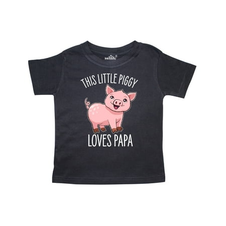 

Inktastic This Little Piggy Loves Papa- cute Gift Toddler Boy or Toddler Girl T-Shirt