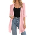 thumbnail image 4 of jiaxiM Lightweight Cardigans for Women 2026 Summer Chiffon Breathable Cardigan Half Sleeve Open Front Long Kimono Cover Ups, 4 of 6